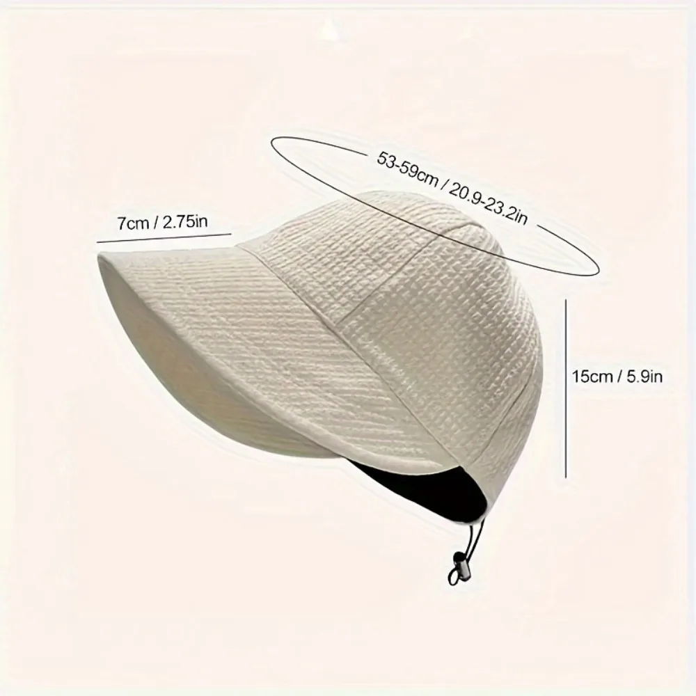 Baseball Caps Sun Hat Sun Protection Hat Women Drawstring Waffle Pattern Spring Summer