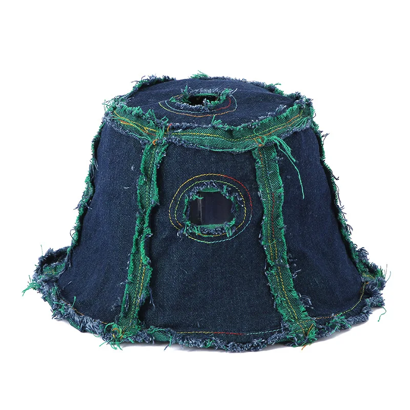 

Bucket Hat Women Denim Cap Spring Summer UV Protection Brim Sun Beach Holiday Accessory Windproof Fishing For Autumn