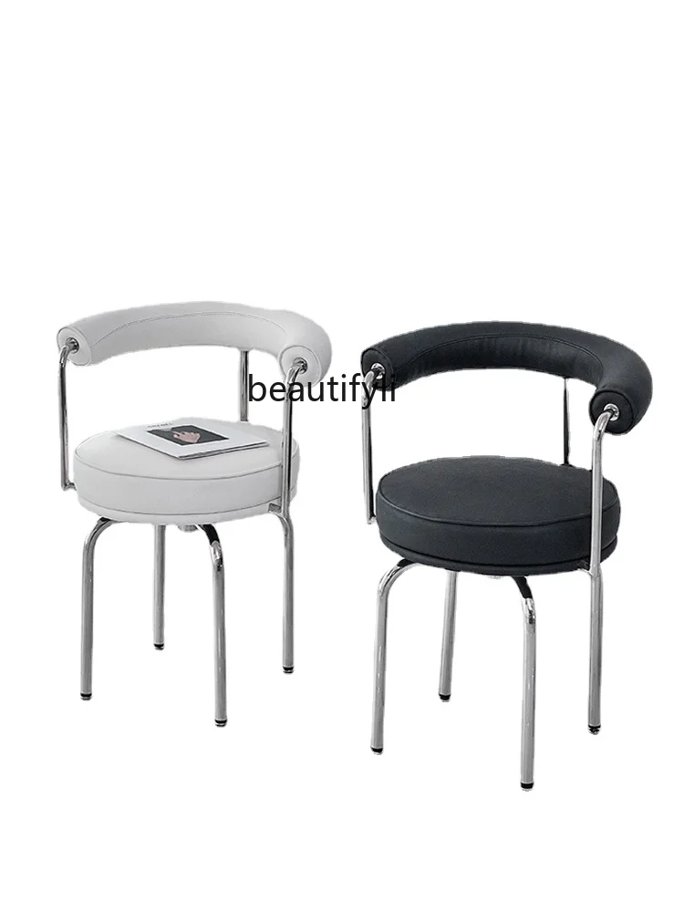 

zq Nordic Rotatable Leisure Reception Chair Backrest Computer Chair Home Office Chair