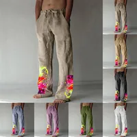 Men's Printed Casual Pants Fashion Trousers Baggy Pants Pockets Drawstring Elastic Waist Beach Space Pants Yoga Comfort Soft - Image 2