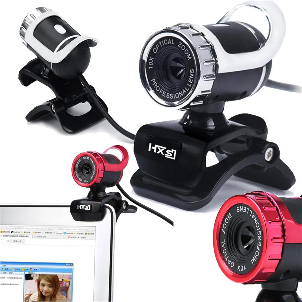 Computer Camera USB HD Webcam 360 Degree Autofocus Clip-on for PC Laptop Notebook Computer Skype Youtube CCD cam With Microphone pc webcam pc web camera computer camera