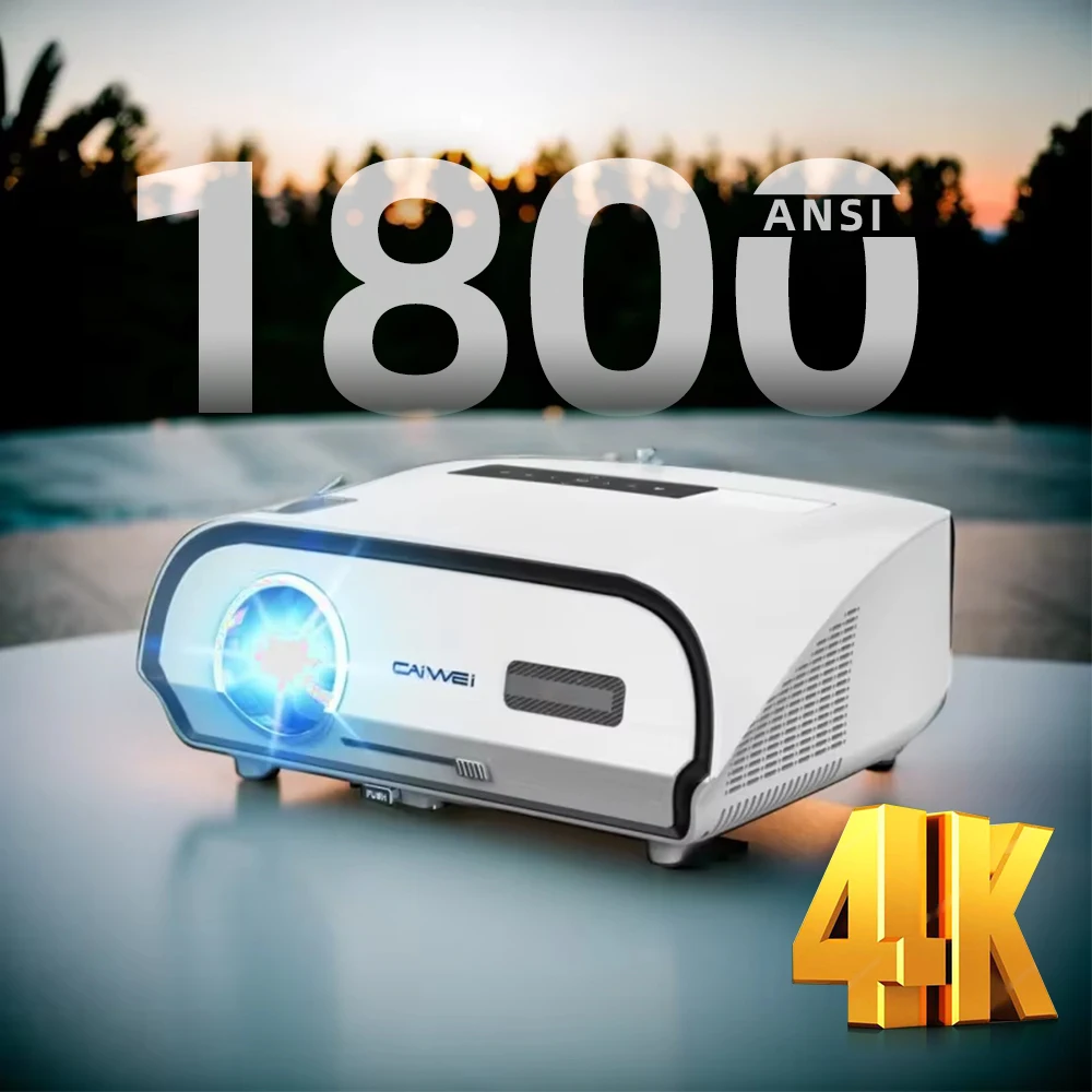 Portable projector CAIWEI A10R projector 4k Android for home Full HD 1080P Auto focus Wifi 6 1800 ANSI Smart TV Portable beam projetores no brasil