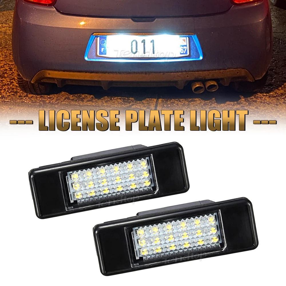 

2X фонарь для номерного знака для Citroen C2, C3, C5, C6, C8, для Peugeot 106, 1007, 207, 307, 406, 407, 607