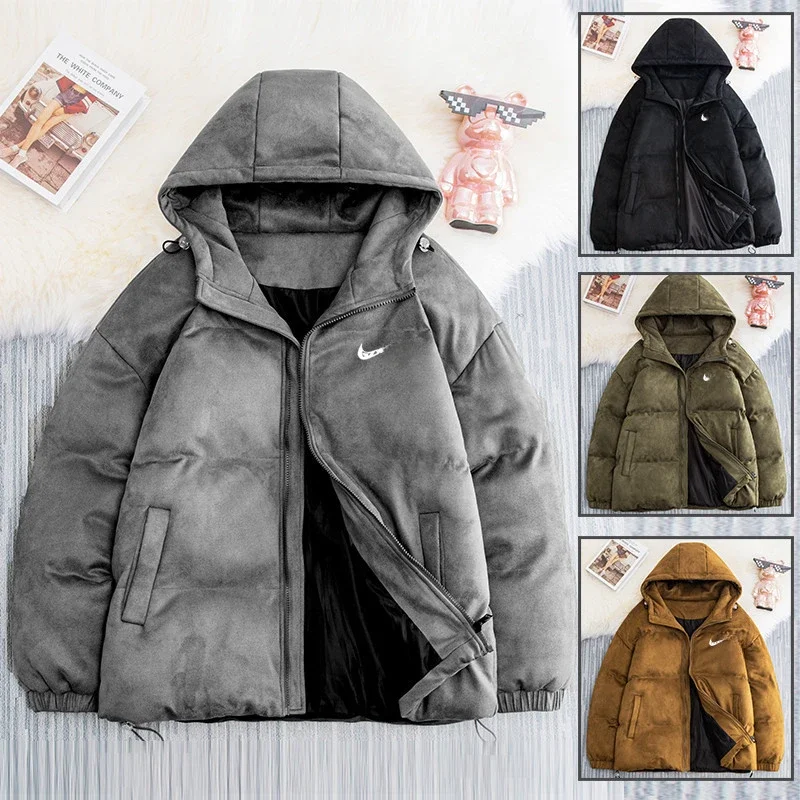 

Men's 2023 Suede down Cotton-Padded Jacket Men's Winter Trendy Couple Winter Thick Cotton-Padded Coat Cotton Coat Jacket Women