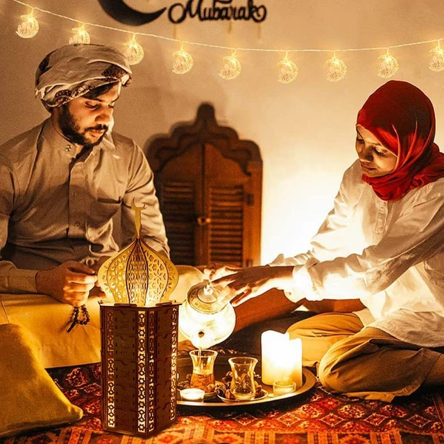 Ramadan Advent Calendar Handmade Wooden Creative Calendar for Home Bedroom  Table