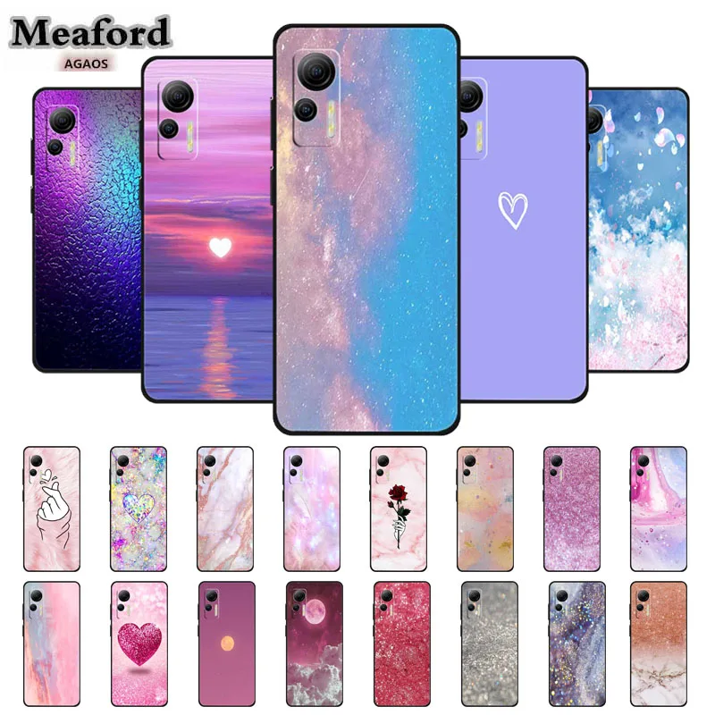 

Pink Colorful Phone Cases for Ulefone Note 14 TPU Soft Silicone Phone Case Black Cover Ulefone Note 14 Lovely Cute Funda