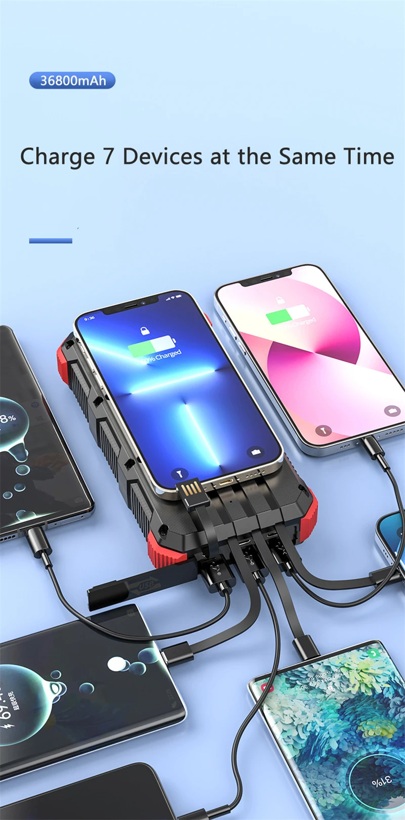 Fast Charging Solar Power Bank
