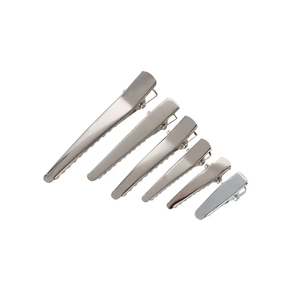 For Girls Women Single Prong Fashion Silver Hair Clips Styling Tools Hairdressing Alligator Hairpin