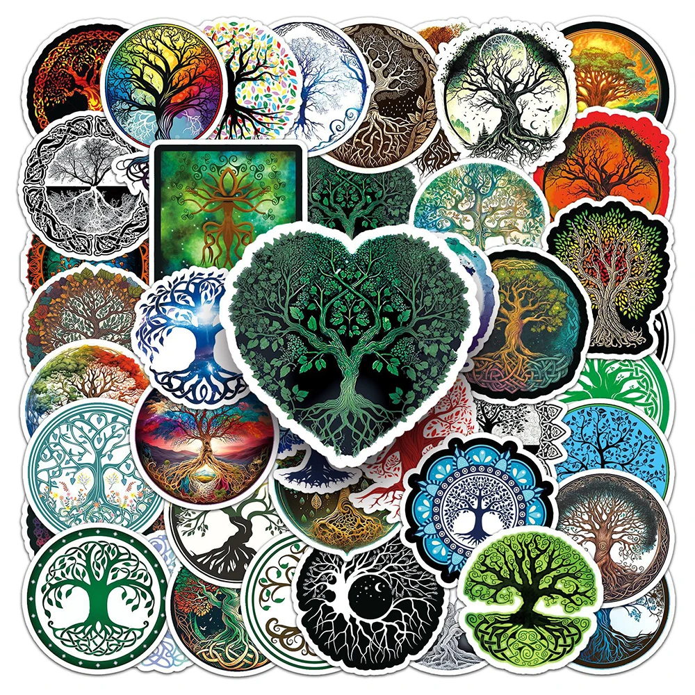 

10/30/50pcs Totem Tree of Life Stickers Cool Graffiti Decal Scrapbooking Suitcase Phone Laptop Waterproof DIY Art Sticker Toys