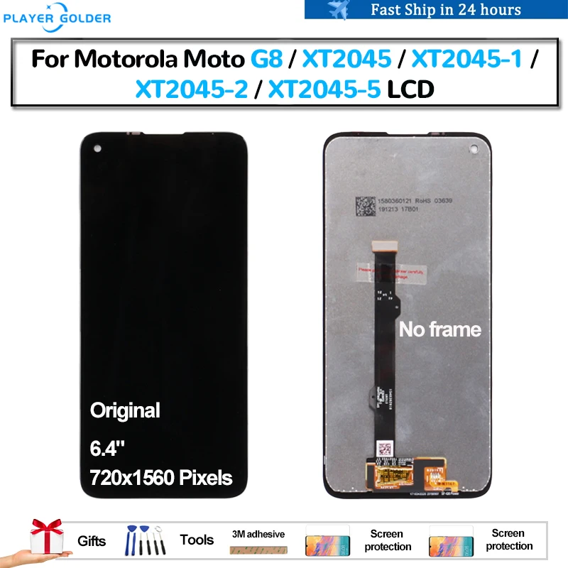

Original For Motorola Moto G8 XT2045 XT2045-1 XT2045-2 XT2045-5 Pantalla lcd Display Touch Panel Screen Digitizer Assembly Parts