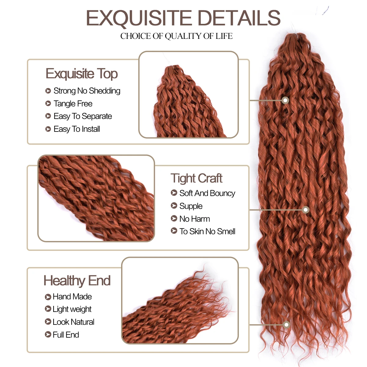 22" Jessica Hair Deep Wavy Twist Synthetic Crochet Hair Curly Braiding Extensions 11