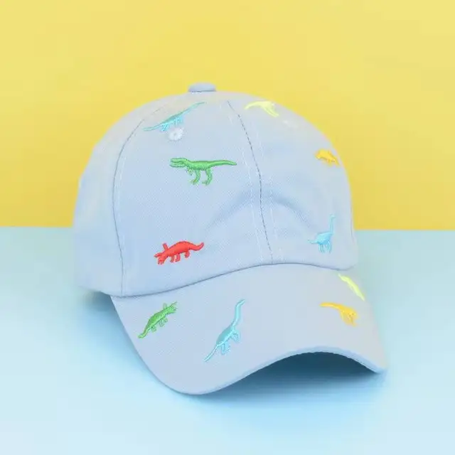 Kids Baseball Cap Dinosaur Embroidery Children Girls Boys Sun Hat Spring Summer Outdoor Adjustable Visor Baby Cap 5