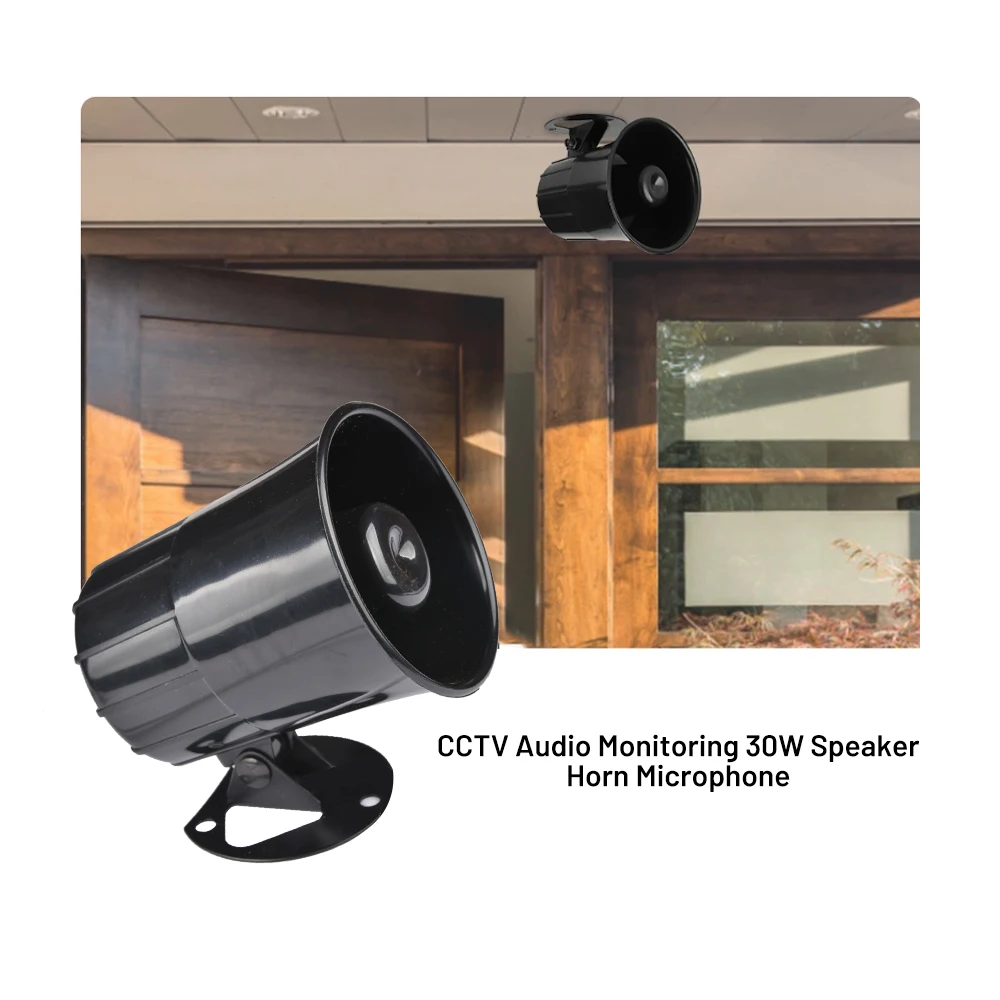 RCA plug and wiring for connecting the CCTV speaker horn to surveillance systems