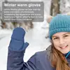 Heated Winter Gloves USB Heated Gloves Mitten Full & Half Winter Gloves Washable Fingerless Gloves For Adults Girls Boys 4