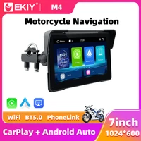 EKIY 7.0" Wireless CarPlay Moto Android Auto Portable Digital Dashboard GPS Motorcycle Navigation Display Screen Monitor TPMS