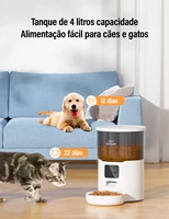 Alimentador automático para animais de estimação, 4l, wi-fi, redemoinho inteligente, alimentador lento para cães com gravador de voz, temporização de grande capacidade, dispensador de comida para gatos - Imagem 3
