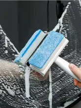  1pcs Bathroom wall cleaning brush bathroom tile brush household wipe window double-sided glass scraper mirror wiper 