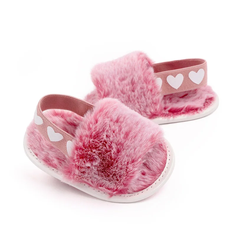 Fashion Faux Fur Baby Shoes For Newborn Spring Winter Cute Infant Toddler Baby Boys Girls Shoes 5