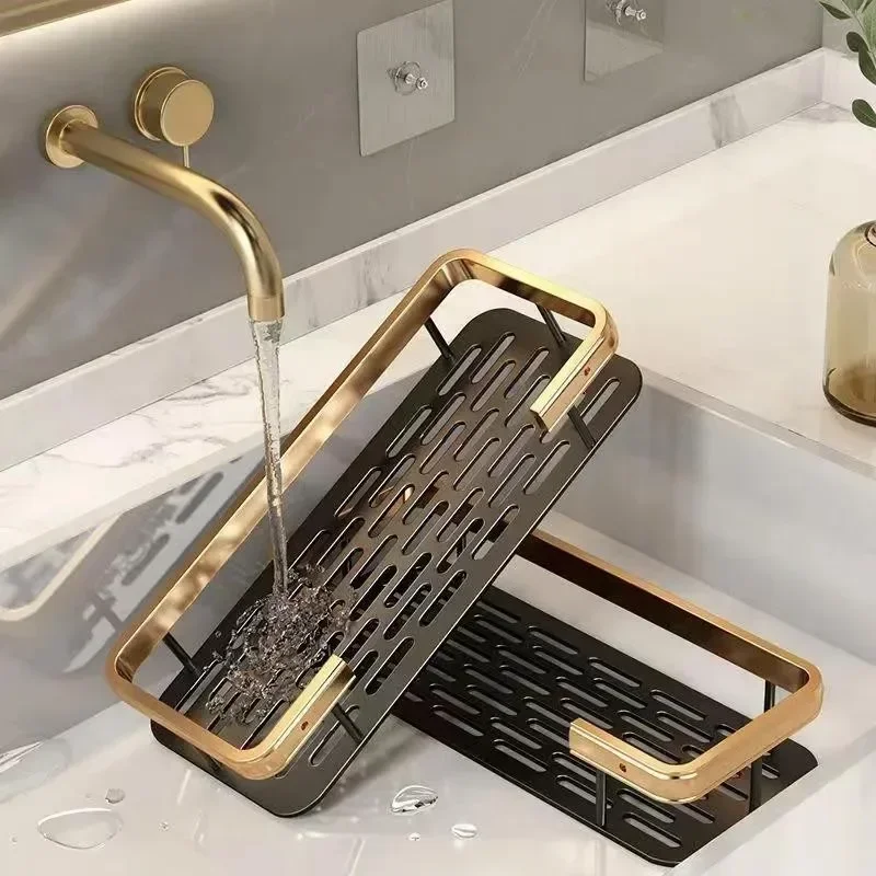 Bathroom Storage Wall Mount Shampoo Makeup Storage Holder Bathroom Accessories No Drilling Wall Shelf Shower Holder For WC 5
