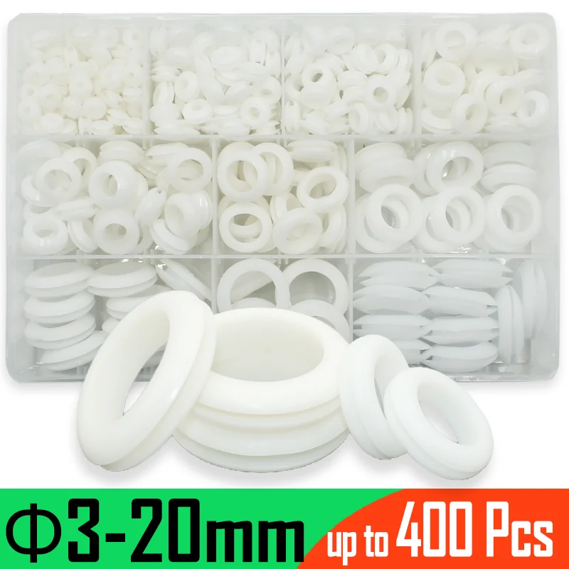 Black White Waterproof Protect Wire Sealing Rubber Cable Grommet Electrical Plug Gasket High Temperature Resistant O Ring Kit rubber grommets ring