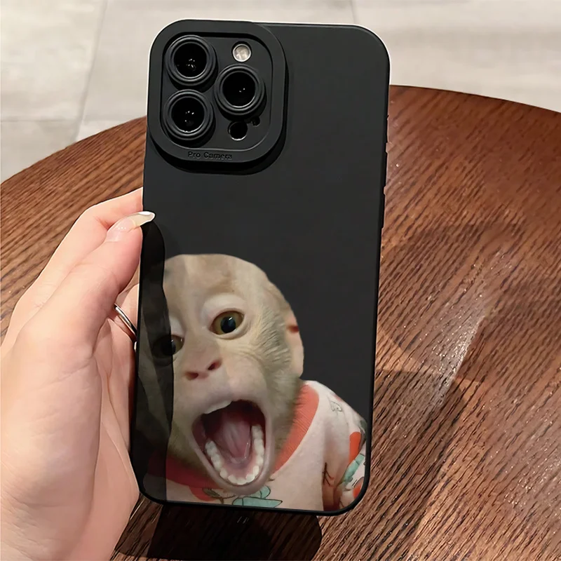 NEW Funny Monkey Print Soft Silicone TPU Phone Case Cover