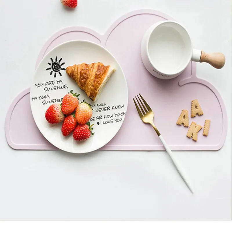 Tafelmatten voor kinderen, placemats voor kinderen, eetmatten voor kinderen, wolkvormige siliconen placemats, herbruikbare antislip placemats, tafelplacemats met verhoogde rand voor thuis, restaurants Tafelmatten voor kinderen, placemats voor kinderen, eetmatten voor kinderen, wolkvormige siliconen placemats, herbruikbare antislip placemats, tafelplacemats met verhoogde rand voor thuis, restaurants