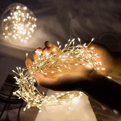 Glowing LED Fairy String Lights - Festive USB Powered Decoration - 5M 100LEDs (Warm White)