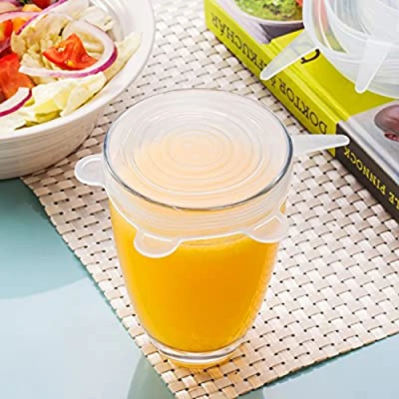 BPA-Free Small Silicone Can Covers Flexible Seal Lids For Yogurt Mason Jars Soda Beer Pet Food Cans 12-Pack
