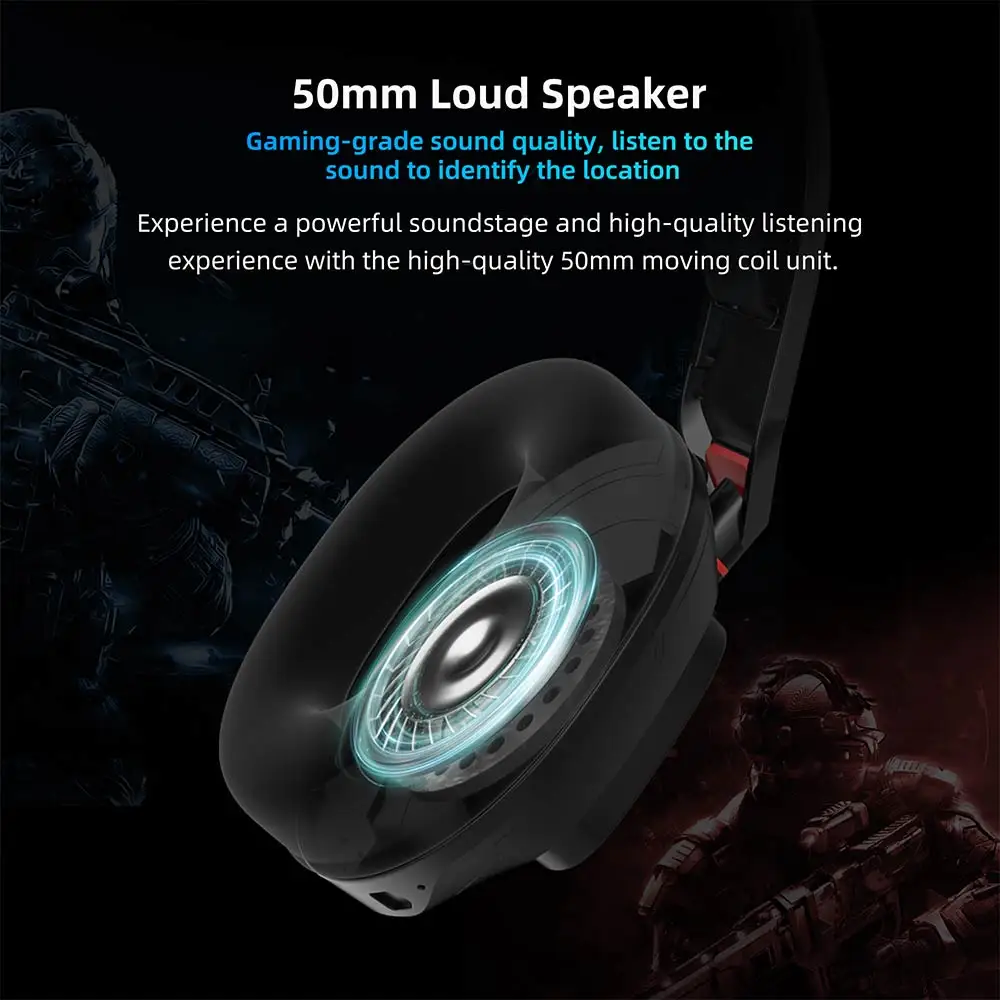 TAIDU THS318 Gaming Headset Wireless Bluetooth 5.3 With Microphone 1000mAh Headphones Gamer Choice for PC Laptop Console