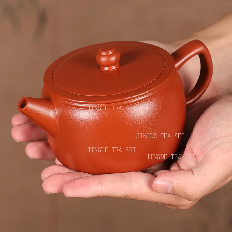 300ml Yixing purple clay teapot handmade orange peel large capacity Fengming teapot household kung fu tea set
