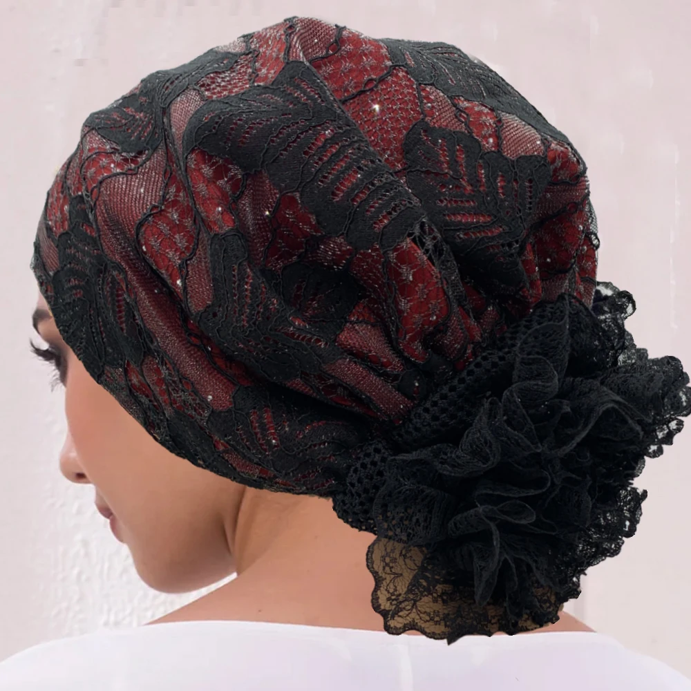 Niiyyjj Cappello Da Donna Con Fiocco Staccabile, Turbante Musulmano - Foto 7