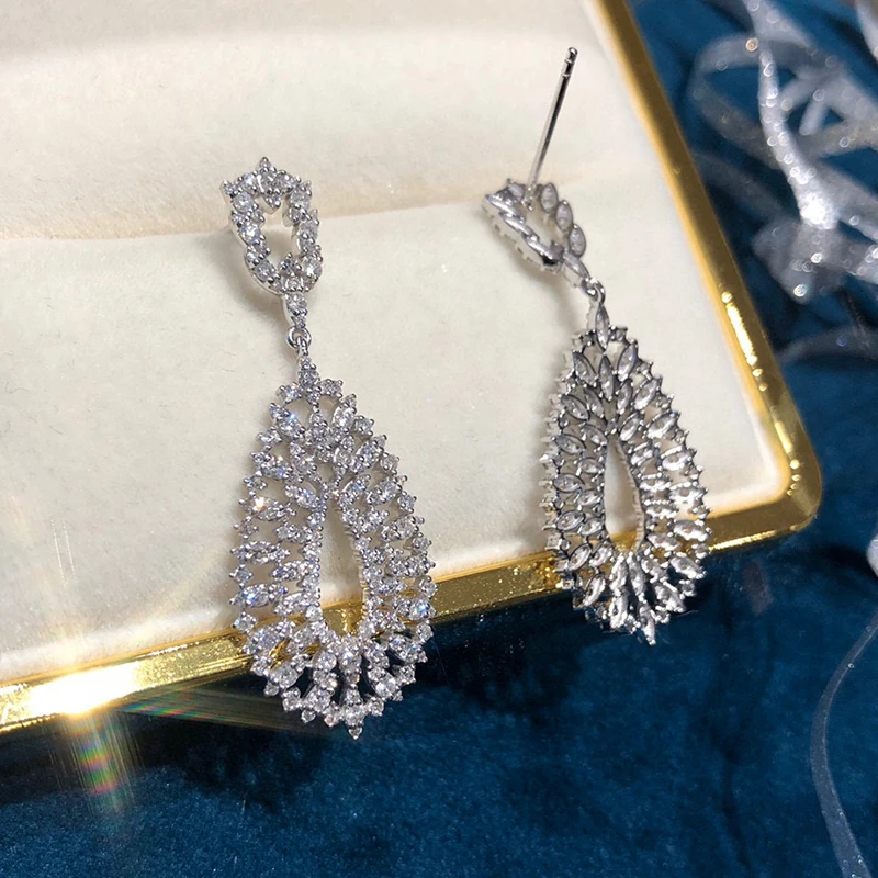 S0b6cfdcbe2404beaaf47e326d27e271ag Aazuo Luxury Jewelry 18K White Gold Real Diamond 1.84ct High Quality Big Waterdrop Stud Earrings Gifted For Women Senior Banquet