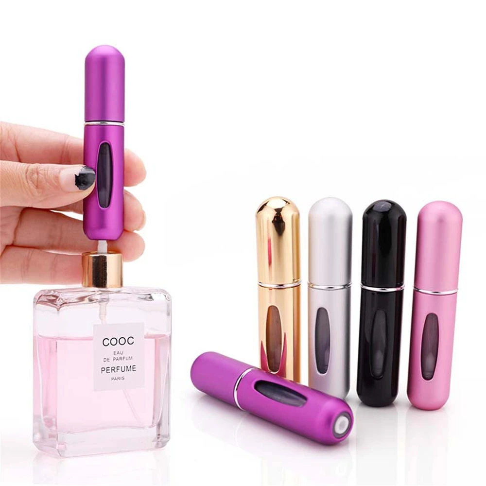 

5ml Portable Mini Refillable Perfume Bottle With Spray Scent Pump Home Travel Empty Cosmetic Containers Spray Atomizer Bottles