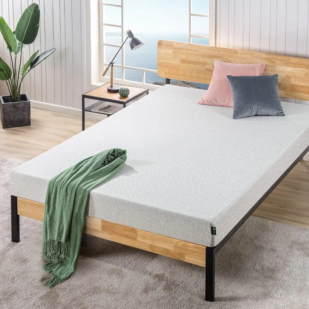 

6 Inch Ultima Memory Foam Mattress, Fiberglass Free, Pressure Relieving, CertiPUR-US Certified, Bed-in-a-Box, Twin, White