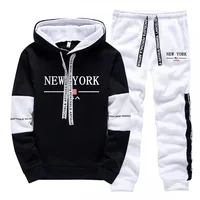 Mens Tracksuit Casual Printing Sweatshirts Single Piece Hoodie Pants Sports Jogging Mens Clothing 2025 Autumn Winter Sportswear