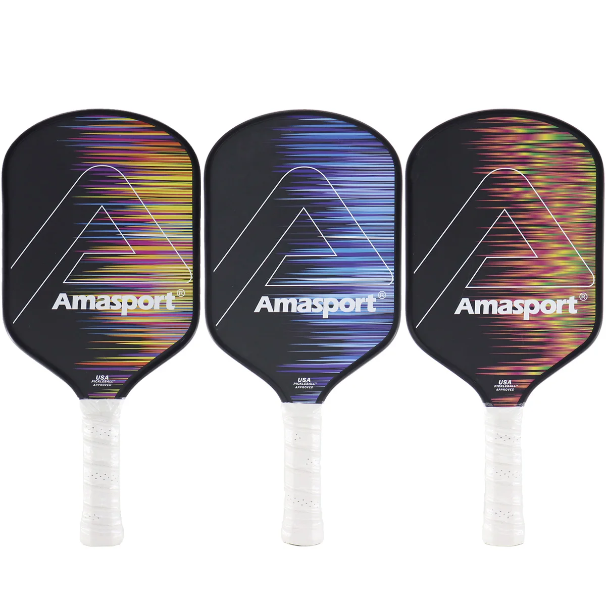 AMASPORT Pickleball Paddle Hot Selling Full Carbon Friction USAPA Approved PP Honeycomb Core Pickleball Paddle Tournament Play