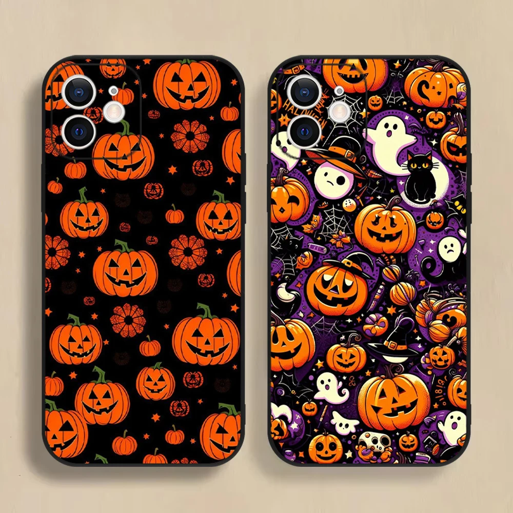 Halloween-Themed Funny Pumpkin Shockproof Non-Slip Phone Case Cover
