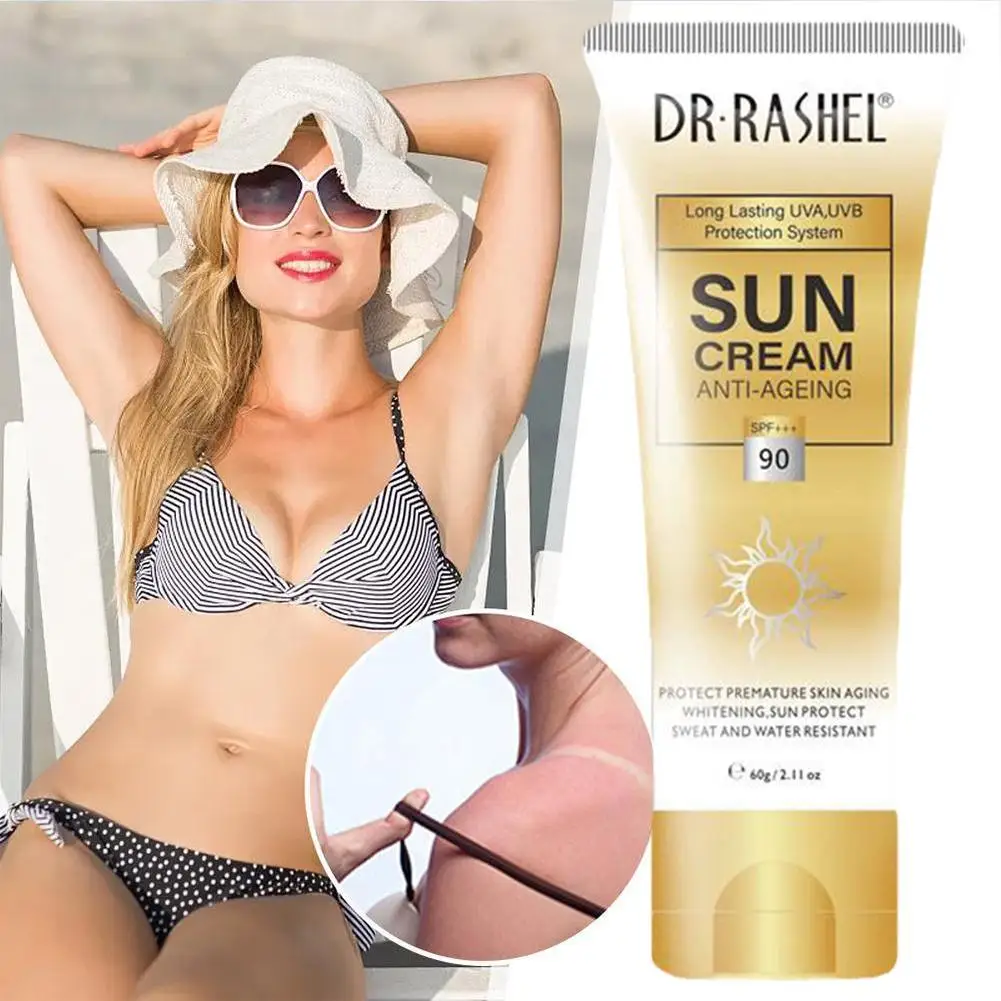 

SPF90 Moisturizing Rejuvenating Sunscreen Anti-UV Protective Isolation Oil Control Concealer Makeup Primer Facial Base Cream 60g
