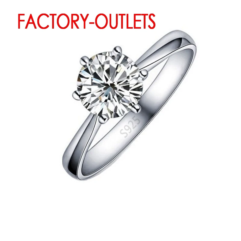 925 Silver Jewelry Set Cubic Zirconia Prong Setting Women Girls Engagement Anniversary Fashion Ring