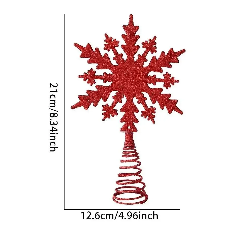 Gold Silver Ironwork Snowflake Christmas Tree Toppers Ornament