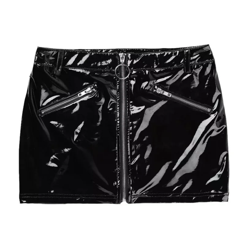 Small Leather Skirt Sex Suit Hot Female Lingerie Evening Dresses Babydoll Fetish See-through Artificial Body Tightening 18 Sexy