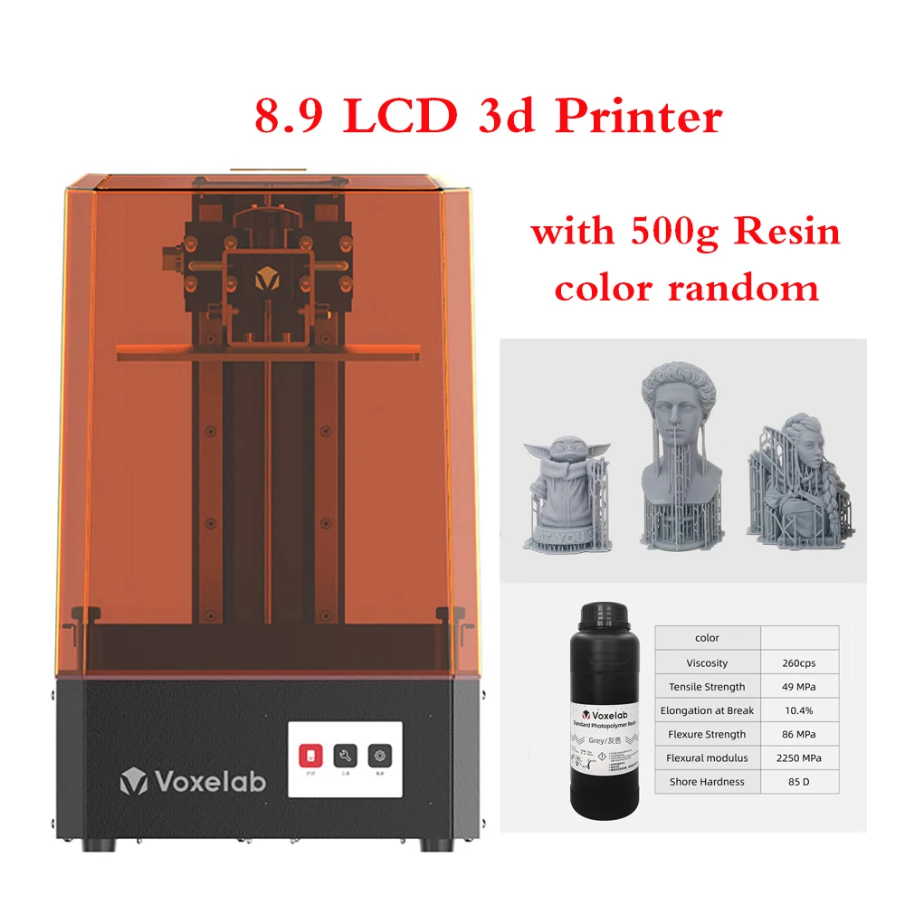 Voxelab Proxima 8.9 LCD 3d Printer 4K Monochrome LCD Screen UV Matrix 405nm LED Light Fast Printing Double Leadscrew More Steady 3dprinter 3D Printers