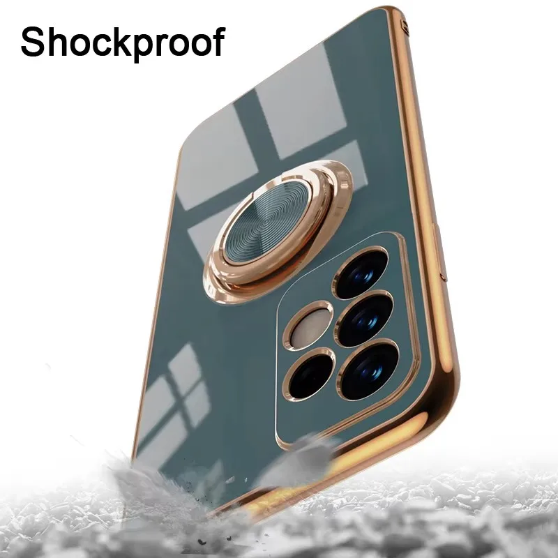 Luxury Plating Magnetic Ring Holder Phone Case Cover