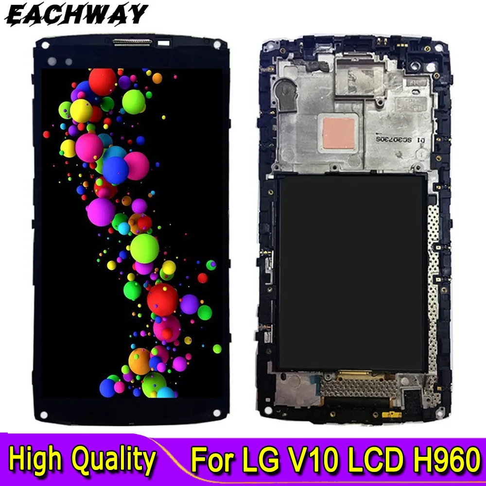 

Протестировано 5,7 "для LG V10 LCD H960 LCD кодирующий преобразователь сенсорного экрана в сборе, запасные части для LG V10 LCD H968 H900 Screen