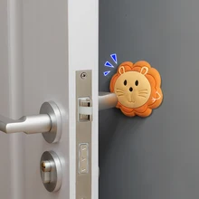 

Collision Pad Door Handle Anti Collision Sticker Silicone Cartoon Children Corner Protector Collision Pad Bumper Door Stopper
