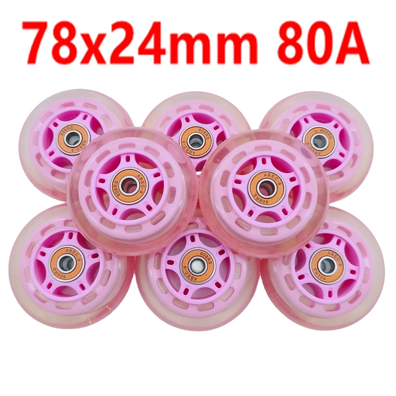 Roller Skating Wheels inline skate wheel 78mm 78x24mm abec-9 22x8x7mm