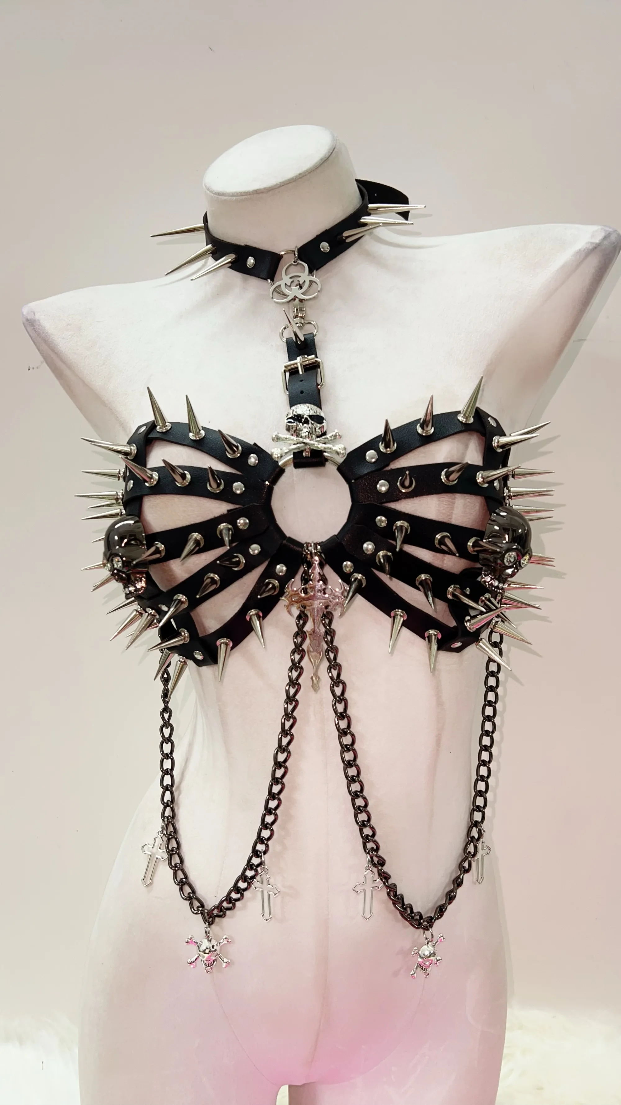 Halter Neck Harness Bra Top 2