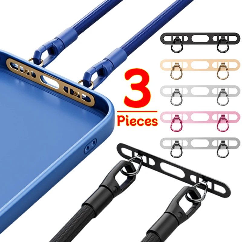 Ultra-Thin Metal Phone Lanyard Kit - Stainless Steel Safety Connector and Hanging Cord Clips
