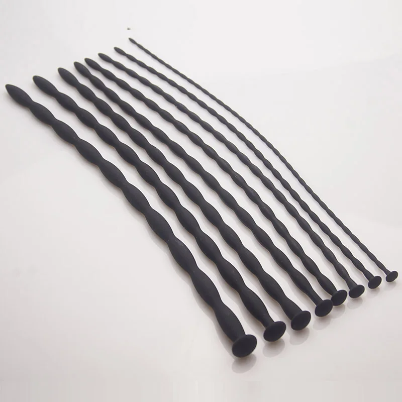 Ribbed Silicone Urethral Sounding Dilator Catheter Stimulator Penis Plug Rod Urethra Masturbation Men BDSM Sex Toys Uretra urethral dilator silicone urethral dilator