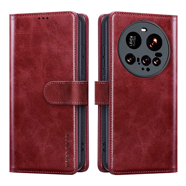Luxury Wallet Case with Card Holder - Magnetic Retro Flip Leather Full Protection Cover